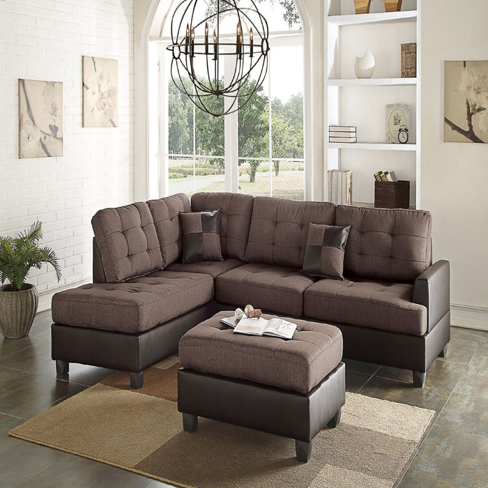 Latitude Run® 2 Piece Upholstered Sectional,modular sectional